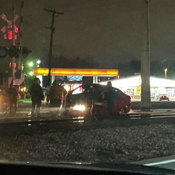 car stuck on tracks 1